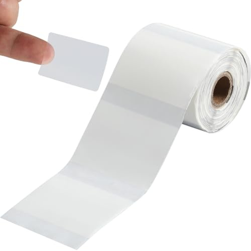GORGECRAFT 220pz 4x3cm Etichette Termiche Bianche Carta Rettangolare Sostituzione Impermeabile Nastro Adesivo Stampa Termica Autoadesivo Rotolo di Etichette per Indirizzo di Spedizione Logo Aziendale