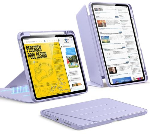 ESR Fodral för iPad Air 11 tum M4/M3/M2 (2026/2025/2024), iPad Air 5a/4:e generationen (2022/2020), fodral med vertikalt stativ, flera vinklar, ultrastabilt med hållare för Pencil, Flip-serien