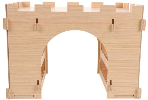 Gatuida Escondite para Conejos: caseta de Madera para Animales pequeños con comedero de heno, contenedor de Comida y dispensador para cobayas, Chinchillas y Hurones.