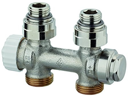 TA Heimeier 3850-02.000 Thermostat-Ventilunterteile Multilux für Zweirohrsyst Durchgang Innengewinde R 1/2 Zoll