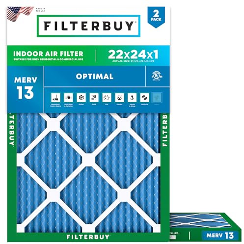 Ugnsfilter/luftfilter - AFB Platinum MERV 13 22x24x1 Merv 13