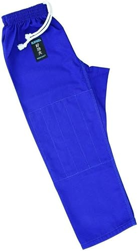 Playwell Elite BJJ Gi Pantalon d'entraînement pour enfant Bleu, bleu, M3