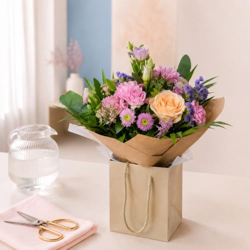 Pretty Pink Bouquet Cream Rose - Pink Rose, | Floral Designs For Birthdays, Celebrations, Anniversaries, Mum , Thank You, Get-well and Sympathy