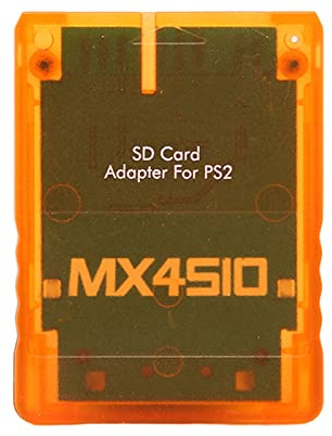 MX4SIO SIO2SD SD-kortadapter för , Spelkonsolens Minneskortläsare, Minneskortadapter för FAT-spelkonsolen, Plug And Play(orange)