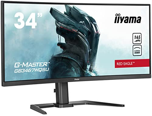 iiyama GB3467WQSU-B5 34 UW Panel VA, Curvo Gaming 1500R, G-Master Red Eagle, 3440x1440, 165Hz (21:9), 0,4ms (MPRT), 550cdm² HDR400, FreeSync Premium, Altavoces, 2xHDMI, 2xDisplayPort