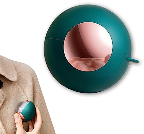 Pelota para Quitar Pelusas, Removedor De Pelo para Mascotas Reutilizable, Rodillo Quitapelos Lavable, Mini Bola De Rodillos para Pelusas Portátil De Viaje (Verde)