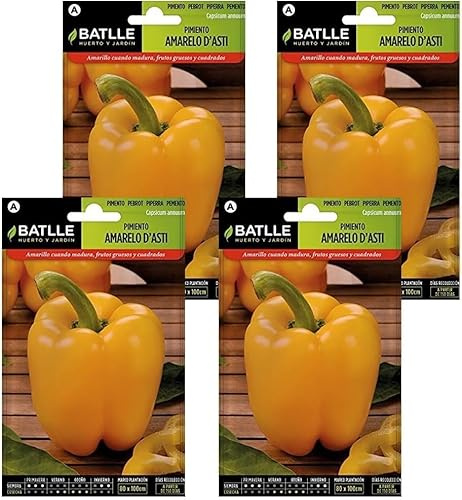 Semillas de pimiento amarelo de asti Semillas Batlle PACK (4)