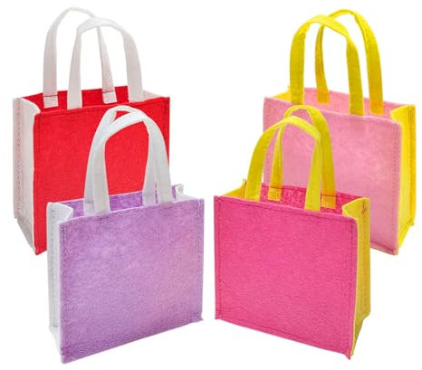 Mini Geschenk Taschen, Kleine Filz Tasche, 8x8x4,5cm Leckerli Tasche für Promotionen, Filz Süßigkeiten Tasche für Kinder, Niedliche Tote Taschen für Mädchen Jungen