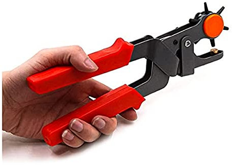 A2ZWORLD Perforadora de cinturón perforadora para cinturones y cuero, 6 agujeros diferentes