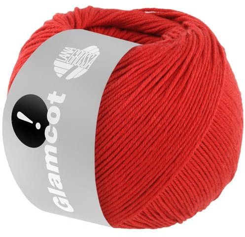 LANA GROSSA Glamcot | Zart glänzende, multifile Baumwoll-Viskosemischung | Handstrickgarn aus 60% Lyocell (Tencel TM) & 40% Baumwolle | 50g Wolle zum Stricken & Häkeln | 155m Garn FB 5