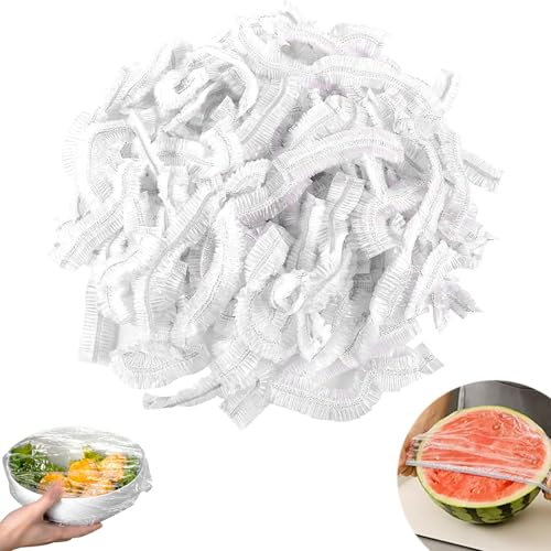 150 Pack Food Covers, Food Covers Plastic Stretch, Bowl Covers, Food Storage Covers Lids, Universal Elastic Stretch Polyethylene Bowl Lids Kitchen Supplies for Fruit/Vegetable/Meat/Food
