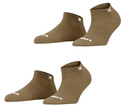 Burlington Damen Sneakersocken Everyday Sneaker Multipack W Sn Baumwolle kurz einfarbig 2 Paar, Braun Brown Sugar 5152, 36-41