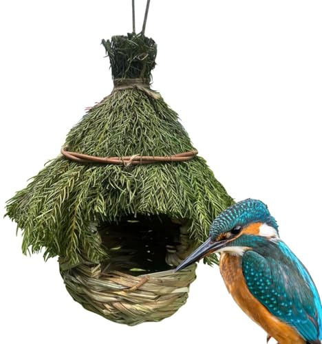 Nichoir à oiseaux en pour l'extérieur | Espace de repos confortable, maison de moineau pour pinsons, nichoir à canaris, tissé à la main