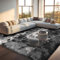 Rugs Living Room - 120x180cm Dark Grey Large Rug for Living Room - Ultra Soft Fluffy Shaggy Rugs for Bedroom, Indoor Nursery Carpets for Kids Room Home Decor, Non Shedding, Anti-Slip Backing