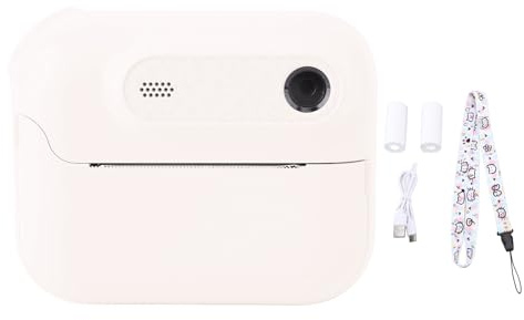 Instant Print Digital Camera, 48MP Instant Print Camera for Kids, 1080p Toddler Digital Video Camera, Cute Instant Camera med MP3 -spelfunktioner, Födelsedags Xmas -gåvor (Beige)