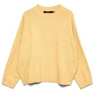 VERO MODA Vmboom Ls O-hals tröja Ga Noos, Gyllene haze, S