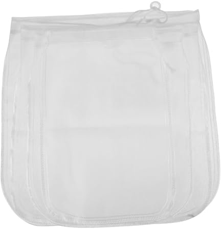 HOLIDYOYO 4piezas Bolsas De Filtro Reutilizable De Nailon Cordón Para Leche De Secos Bolsa De Colador De Malla Para Filtrar De Verduras y Frutas Unidades