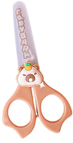 JUGUTA Capybara Ciseaux De Bureau – Ciseaux De Bureau Capybara Polyvalents Avec Motif Animal | Coupe-Papier Revêtu De Titane, Poignée Confortable, Tranchant Robuste Pour L'École, La Maison