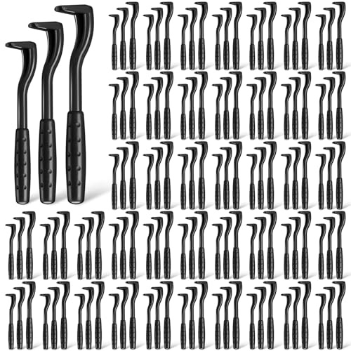 Ferrochef 120 Pcs Bulk Tick Removal Tool for Pet Stores Plastic Tick Remover Quick Puller Removal Grabber for Pet Dog Cat Human, 3 Sizes(Black)