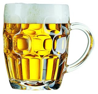 Dajar ARCOROC Bierkrug Glas mit Henkel 570 ml Britannia Halber Liter Bierglas spülmaschinenfest klassisch transparent