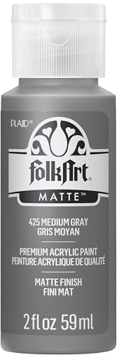 Folk Art Acrylic Paint in Assorted Colors (2 Ounce), 425 Medium Gray