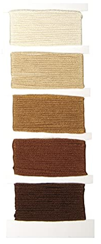 Rayher 53564536 di cotone filato Stitch & Knot, 5 colori Je 10 m in assortiti, Marrone (Nocciola Sc.)
