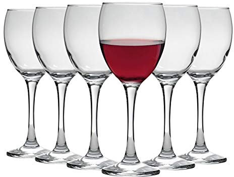 Argon Tableware Red Wine Glasses - Set of 24-340ml - Dishwasher Safe Drinking Glass Red White Wine Glass Wedding Gift Cocktail Glassware Set for Restaurants, Kitchen, Party Celebrations