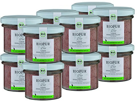 Bio Diät-Katzenfutter bei Lebererkrankungen für Katzen 12x100g Premium Nassfutter