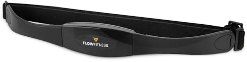 Flow Fitness 5 kHz Brustgurt/Herzfrequenzmesser – Kompatibel Geräten – Waschbar – Präzise Herzfrequenzmessung – Bequem & Einstellbar