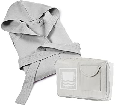 Banzaii Albornoz Unisex con Capucha 100% Microfibra – Bata de Baño para Hombre y Mujer - Ideal para Deporte, Piscina, Gimnasio y Viajes