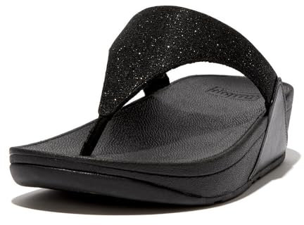 Fitflop Damen Lulu Shimmerlux Zehentrenner, Schwarz, 37 EU