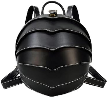 VVHUDA Herren-Lederrucksack für 12-Zoll-Laptop, Reisen, Wandern, Camping, Rucksack (Farbe: Schwarz) small Gift