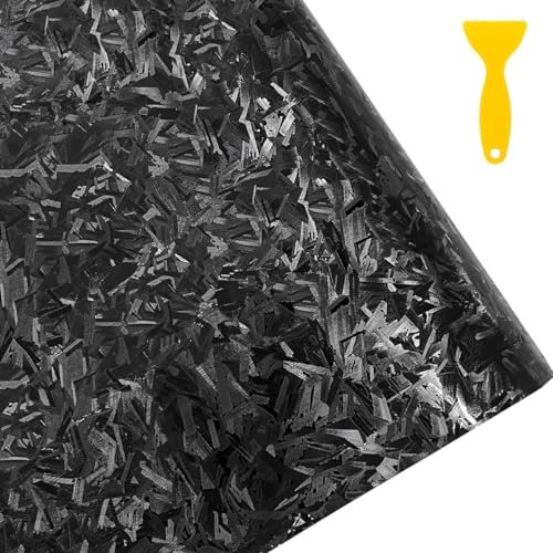 Fondlife Geschmiedete Carbon Folie,150 * 30cm Selbstklebend Autofolie aus Vinyl,Forged Vinylfolie (Geschmiedet)