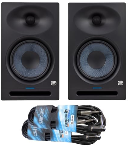 PreSonus Eris Studio 8 Aktive Monitor-Boxen 8 Multimedia Lautsprecher 1 Paar + 2X keepdrum Klinkenkabel