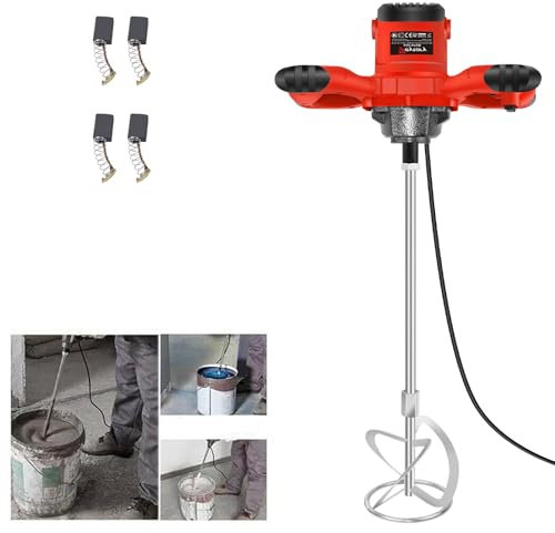 Rührwerk, Farb- und Mörtelrührer 2600W Handrührwerk Mörtelrührer Betonmischer, 6-Gang-Getriebe 0-1700U/min, M14-Gewinde, Rondenrührer Ø 120mm, Rührgerät Mörtel für das Mischen von Farbe,Zement, Beton