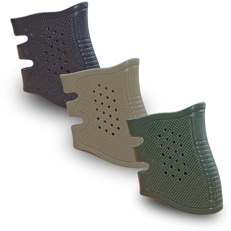 Sibo - Airsoft Greppöverdrag Pistol - Ergonomiskt Halkfritt Gummigrepp för Pistol eller Gevär - Taktiskt Tillbehör för Softair, Jakt, Skytte, Outdoor (Brun)