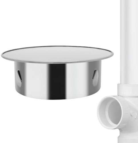 GYSRXS Copertura interna per canna fumaria, 100 mm, in acciaio inox, per canna fumaria, tappo cieco da parete, coperchio per tubi della stufa, canna fumaria (argento)