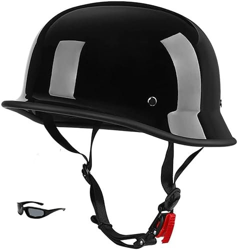 GKCEGHKS Casco Ciclomotor Casco Jet de Media Concha Vintage Retro Medio Casco Scooter ECE Homologado Medio Casco Retro Motocicleta Cascos Bicicleta Confortable para Hombres y Mujeres Adultos