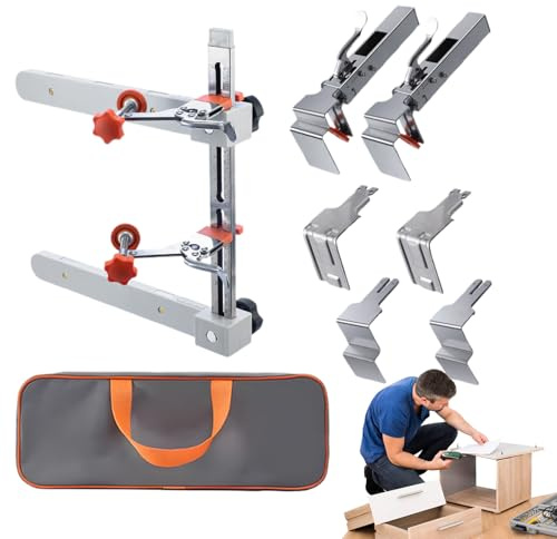 Gabarit coulissant de tiroir, guide de perçage de tiroir – Kit d'installation de montage coulissant pour armoire, boîte à outils avec glissement lisse dans les armoires et les projets de meubles