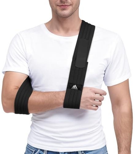 flintronic Regolabile Tutore Gomito, Fascia di Supporto per Braccio, Supporti Reggibraccio Immobilizzatore per Braccio, Leggero Tutore Spalla per Feriti Arm/Hand/Gomito (Nero)