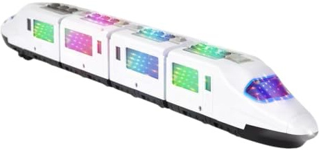 Höghastighetståg Leksak För Barn Realistisk Bilmodell med LED-belysning | Leksakståget Lyser Passar bra för Barnen, Pojkarna samt Flickorna i alla Skolorna, Vardagsrummen, Sovrummen samt Förskolor