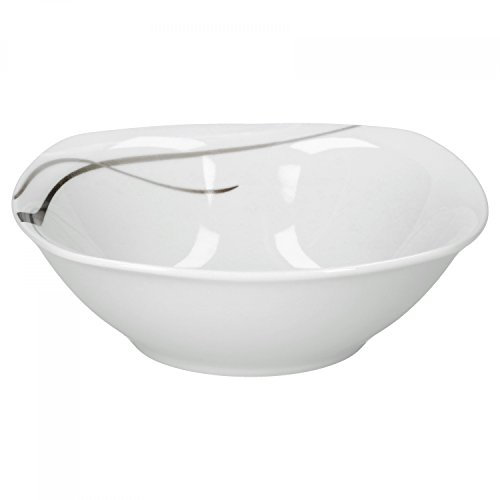 Van Well Müslischale Silver Night, 250 ml, 145 x 145 mm, Salatschale, Suppenschüssel, Hotelporzellan, Servierschale, Porzellan, abstraktes Dekor, Gastro