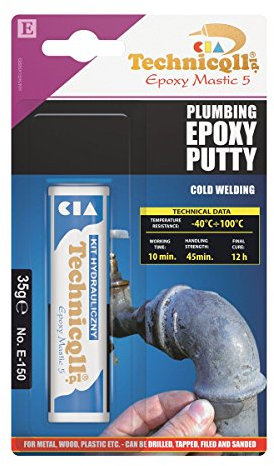 35g BLUE PLUMBING EPOXY PUTTY FOR RADIATORS PIPES REFRIGERATION UNITS SIPHONS etc TECHNICQLL NEW