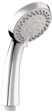 aquaSu® Handbrause Sato mit 3 Strahlarten | rund | chrom-grau | 8,5 cm Sprayplatte | Strahlarten-Umstellung per Dreh | Antikalk-Noppen | Standard-Gewinde in 1/2 | 72208 7