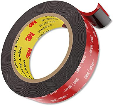 Cintas Adhesiva De Doble Cara,1 Volumen 3M Cinta Adhesiva Doble Cara, Resistencia al Agua y a Altas Temperaturas, para Automóviles, Uso Doméstico, Decoración de Exteriores y Oficinas (20MM*3M)