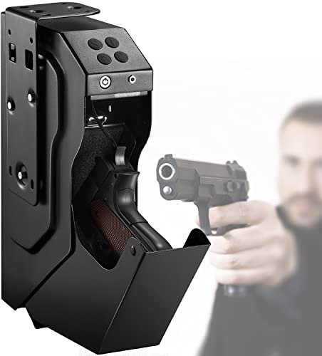 Vapenskåp, monterat vapenskåp, portabelt vapenskåp, väggmonterat vapenskåp, handvapenskåp, med kombinationslås och 2 reservnycklar