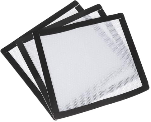 sourcing karta 3 st PC-dammfilter, 150 x 150 mm magnetisk ram PVC datorhölje kylare dammskydd för datorhöljehögtalare, vit
