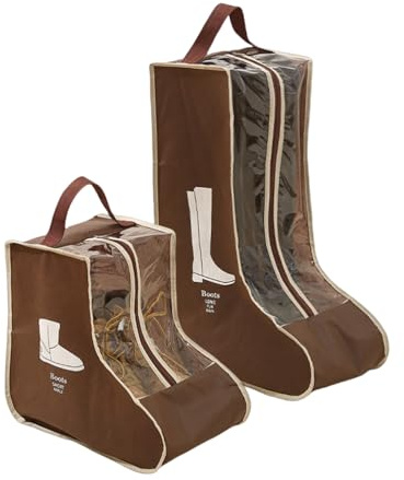 Lot de 2 sacs de rangement portables pour bottes courtes et bottes hautes, sacs de protection pour chaussures, manchons de voyage