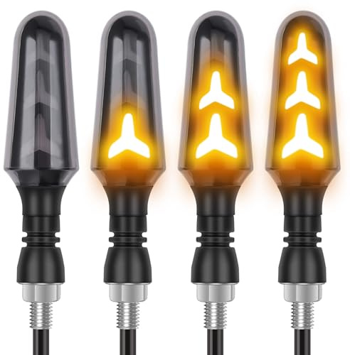 Kinstecks 4PCS Motorcycle Indicators Turning Indicators Turn Signal Lights 12V for Motorcycle Motorbike Scooter Quad Cruiser Harley Kawasaki Yamaha Suzuki Off Road