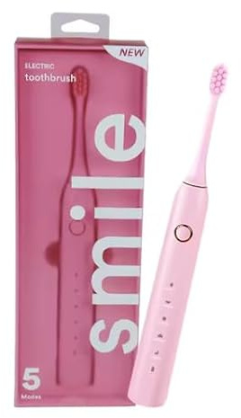 Smilekit® Sonic Elektrische Zahnbürste, elektrische Zahnbürste, 43.000 Impulse, Zahnarzt-genehmigt, 60-Tage-Akku, USB-C-Ladung, 5 Modi, 3 Farben zur Auswahl, Rosa, Einheitsgröße